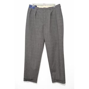 NWT Vintage Polo Ralph Lauren Siena Pant Trousers Mens 40 x 34 Gray Plaid Preppy